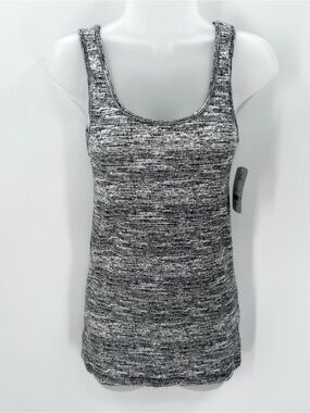 BCG Tank Top Womens M Black White Athletic Lifestyle Printed Signature NEW
